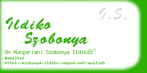 ildiko szobonya business card